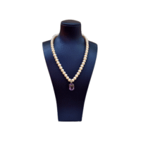 Amethyst - Fresh Water Pearl with Silver Setting