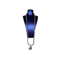 Rudraksha Mala with Salagrama Pendant - Design 2