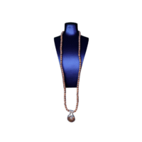 Rudraksha Mala with Salagrama Pendant - Design 3