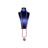 Rudraksha Mala with Salagrama Pendant - Design 4