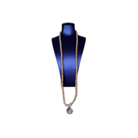 Rudraksha Mala with Salagrama Pendant - Design 6