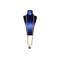 Rudraksha Mala with Salagrama Pendant - Design 7