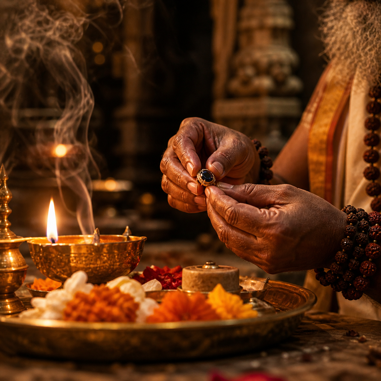Spiritual ritual sacred gemstones